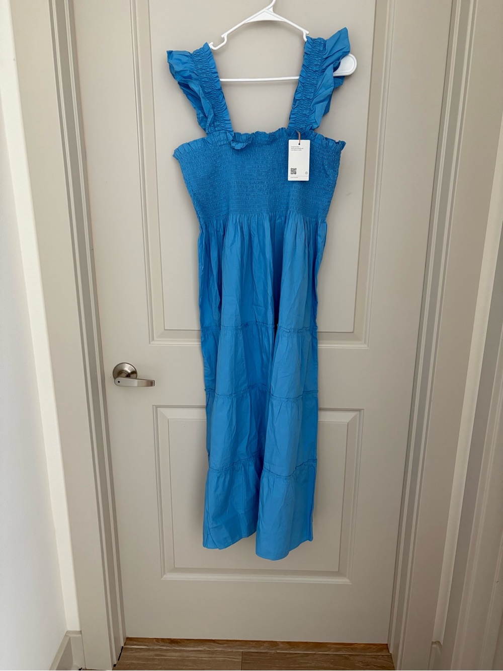 Quince Organic Cotton Smocked Midi Dress NWT size XL